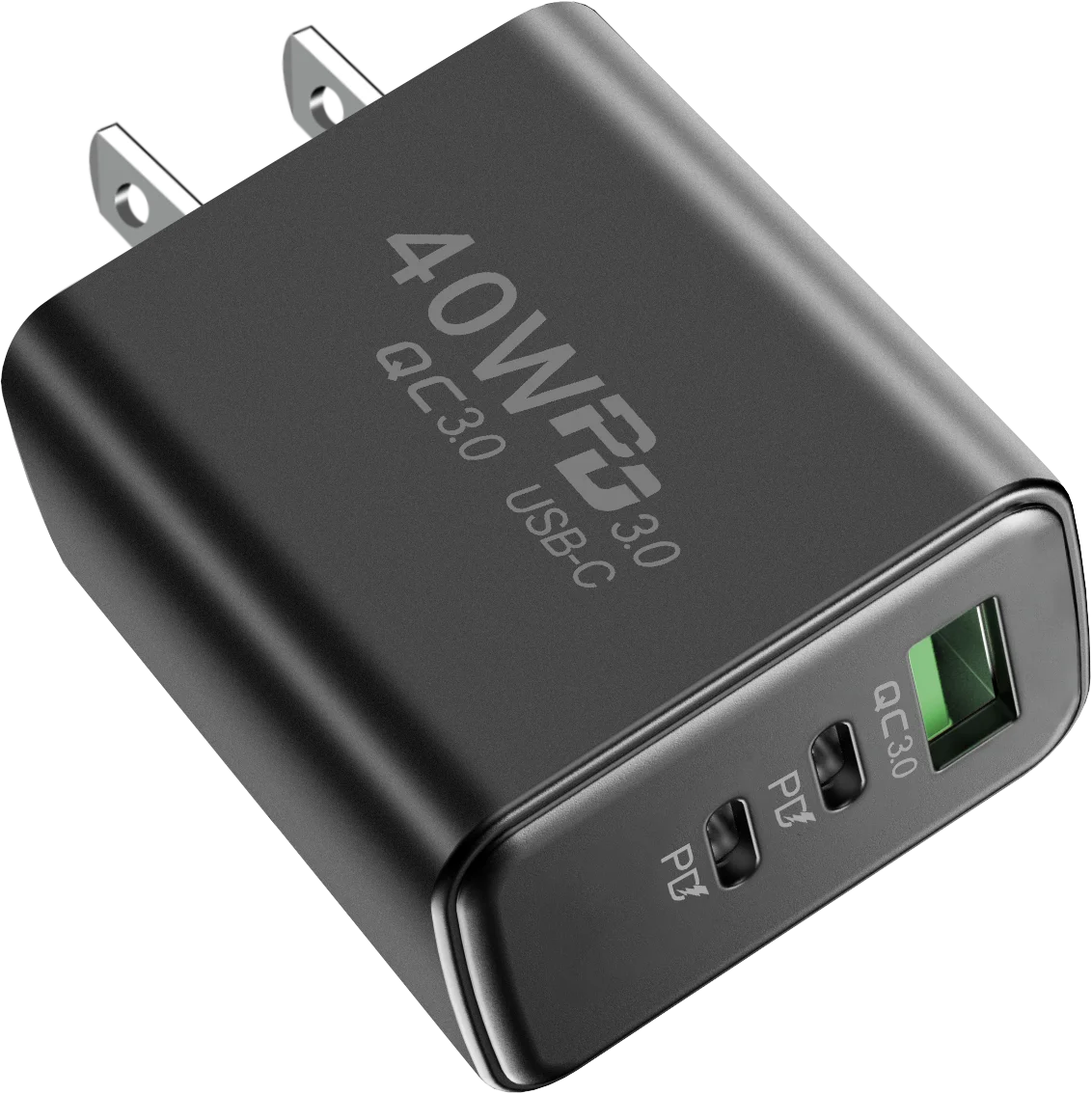 USB Type C Charger PD 40W Quick Charge Fast Charging Mobile Phone Wall Adapter for iPhone 16 Pro Samsung Xiaomi Power Adapter