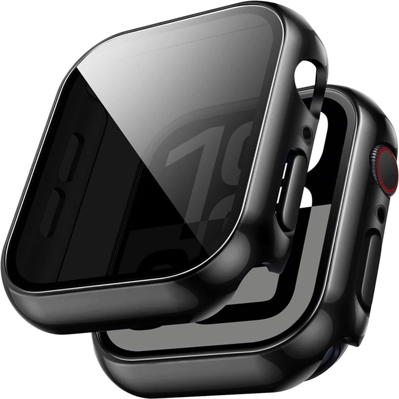 Glass+Cover For Apple Watch case 46mm 44mm 40mm 41mm 45mm 49mm 42mm Screen Protector iWatch serie Ultra 9 8 7 6 SE 5 10 42/46mm