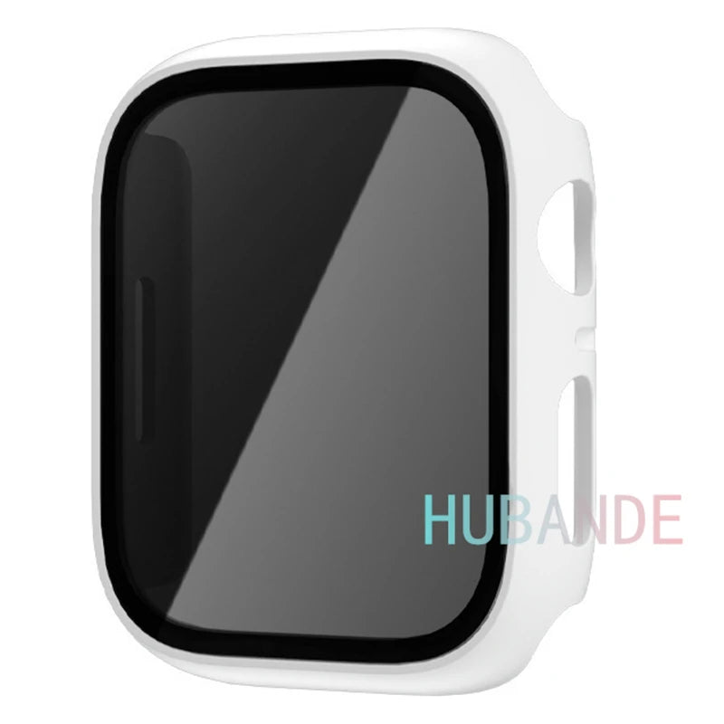 Glass+Cover For Apple Watch case 46mm 44mm 40mm 41mm 45mm 49mm 42mm Screen Protector iWatch serie Ultra 9 8 7 6 SE 5 10 42/46mm
