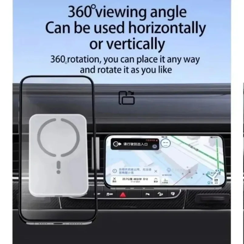 Car Air Outlet Phone Holder Magnetic 15w Wireless Charging With Or Without Cable For Magsafe iPhone 17 16 15 14 13 12 Pro Max