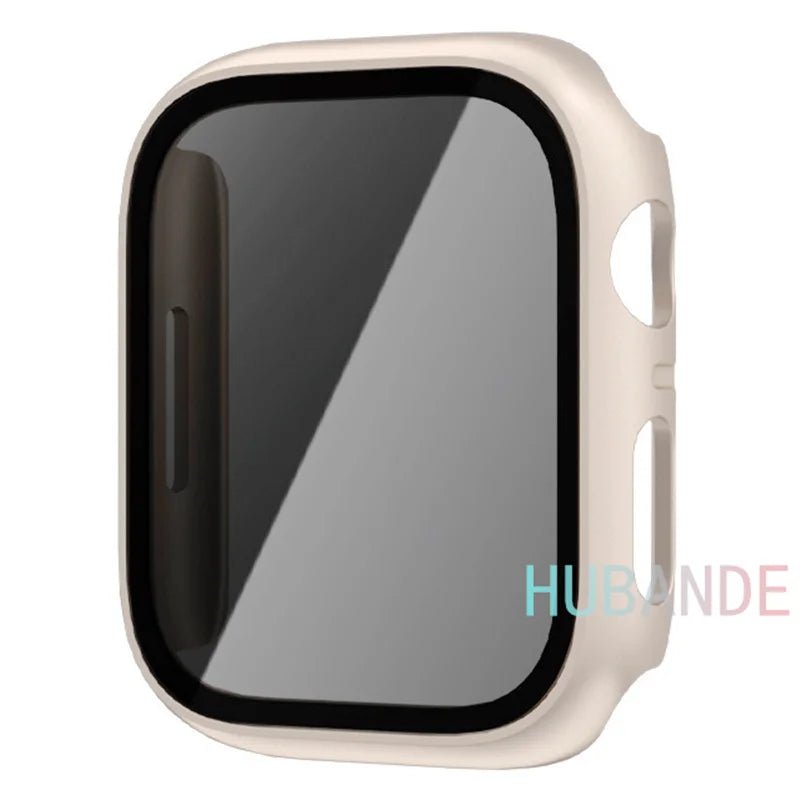 Glass+Cover For Apple Watch case 46mm 44mm 40mm 41mm 45mm 49mm 42mm Screen Protector iWatch serie Ultra 9 8 7 6 SE 5 10 42/46mm