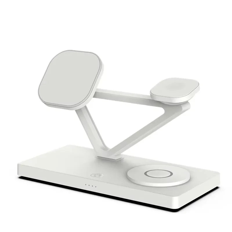 3 In 1 Magnetic Wireless Charger Stand For Magsafe iPhone 16 15 14 13 Pro Max Apple Watch 9 8 AirPods Pro Fast Charging Station A
