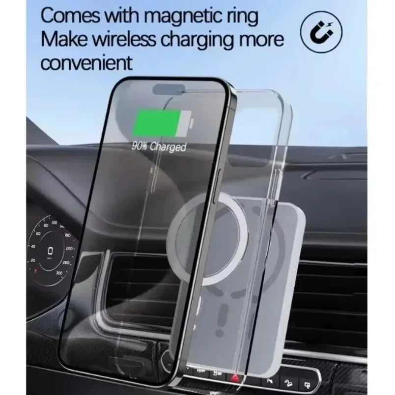 Car Air Outlet Phone Holder Magnetic 15w Wireless Charging With Or Without Cable For Magsafe iPhone 17 16 15 14 13 12 Pro Max
