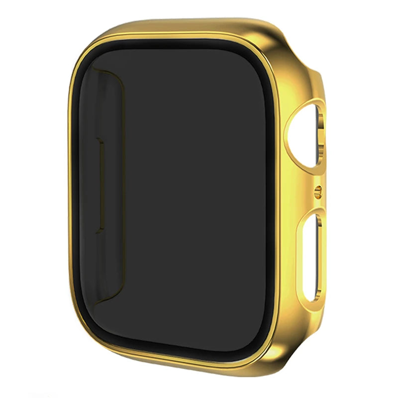 Glass+Cover For Apple Watch case 46mm 44mm 40mm 41mm 45mm 49mm 42mm Screen Protector iWatch serie Ultra 9 8 7 6 SE 5 10 42/46mm