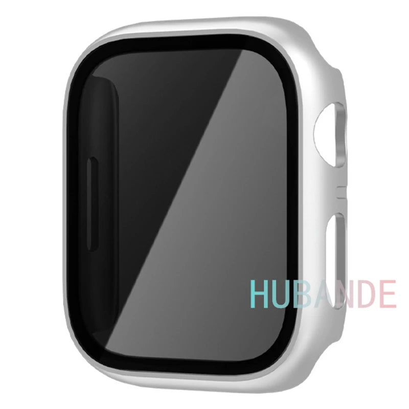 Glass+Cover For Apple Watch case 46mm 44mm 40mm 41mm 45mm 49mm 42mm Screen Protector iWatch serie Ultra 9 8 7 6 SE 5 10 42/46mm