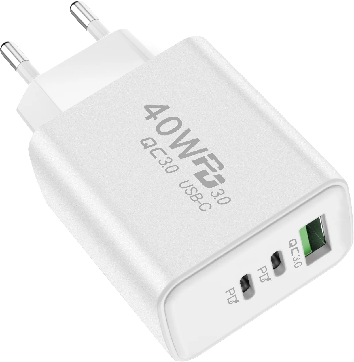 USB Type C Charger PD 40W Quick Charge Fast Charging Mobile Phone Wall Adapter for iPhone 16 Pro Samsung Xiaomi Power Adapter