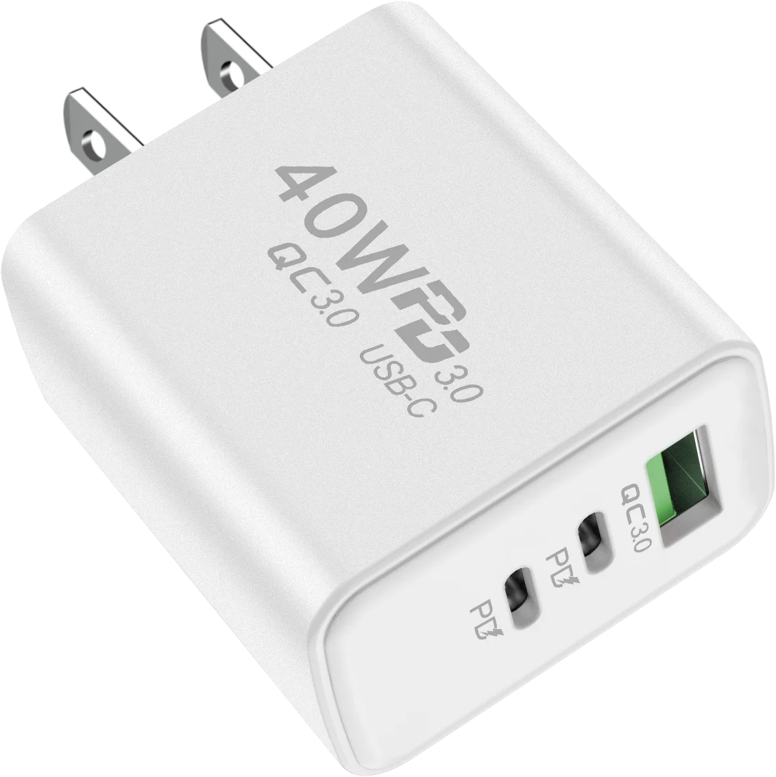 USB Type C Charger PD 40W Quick Charge Fast Charging Mobile Phone Wall Adapter for iPhone 16 Pro Samsung Xiaomi Power Adapter