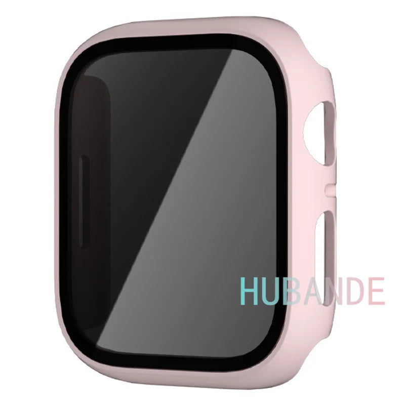 Glass+Cover For Apple Watch case 46mm 44mm 40mm 41mm 45mm 49mm 42mm Screen Protector iWatch serie Ultra 9 8 7 6 SE 5 10 42/46mm
