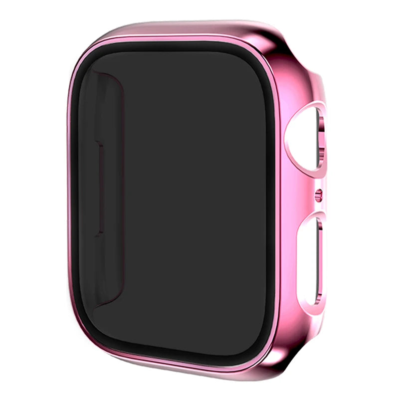 Glass+Cover For Apple Watch case 46mm 44mm 40mm 41mm 45mm 49mm 42mm Screen Protector iWatch serie Ultra 9 8 7 6 SE 5 10 42/46mm