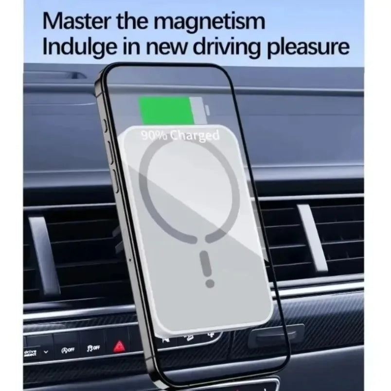 Car Air Outlet Phone Holder Magnetic 15w Wireless Charging With Or Without Cable For Magsafe iPhone 17 16 15 14 13 12 Pro Max